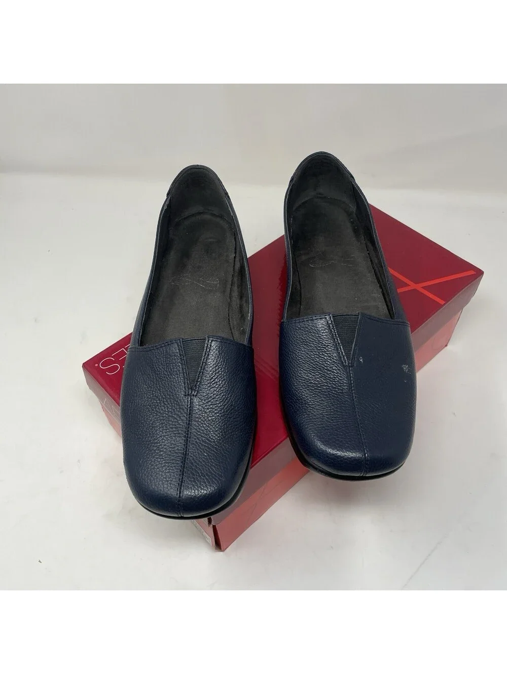Aerosoles Womens Blue Leather Cutout Flats Size 9 Shoes